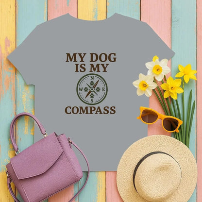 My Dog Is My Compass T-Shirts Gravel T-shirt