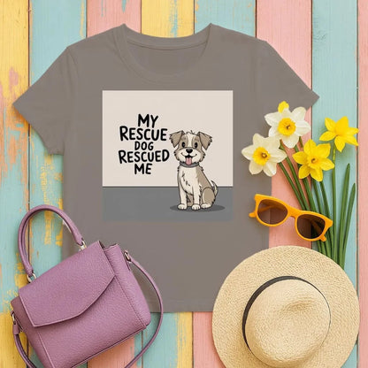 My Rescue Dog Rescued Me T-Shirts Russet T-shirt