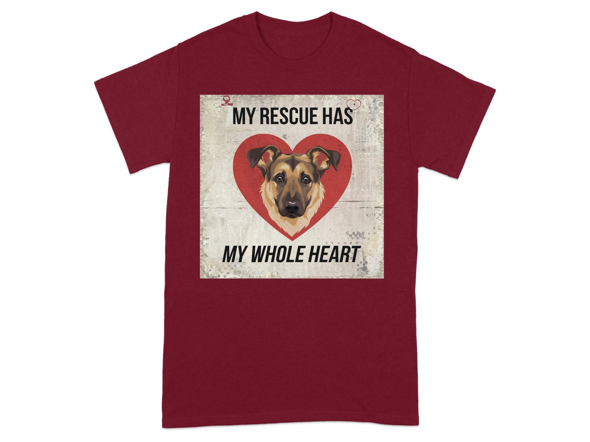 My Rescue Has My Whole Heart Dog Lover T-Shirts