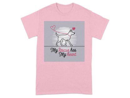 My Rescue Has my Heart T-Shirts Light Pink T-shirt