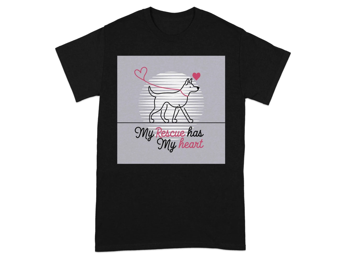 My Rescue Has my Heart T-Shirts Black T-shirt