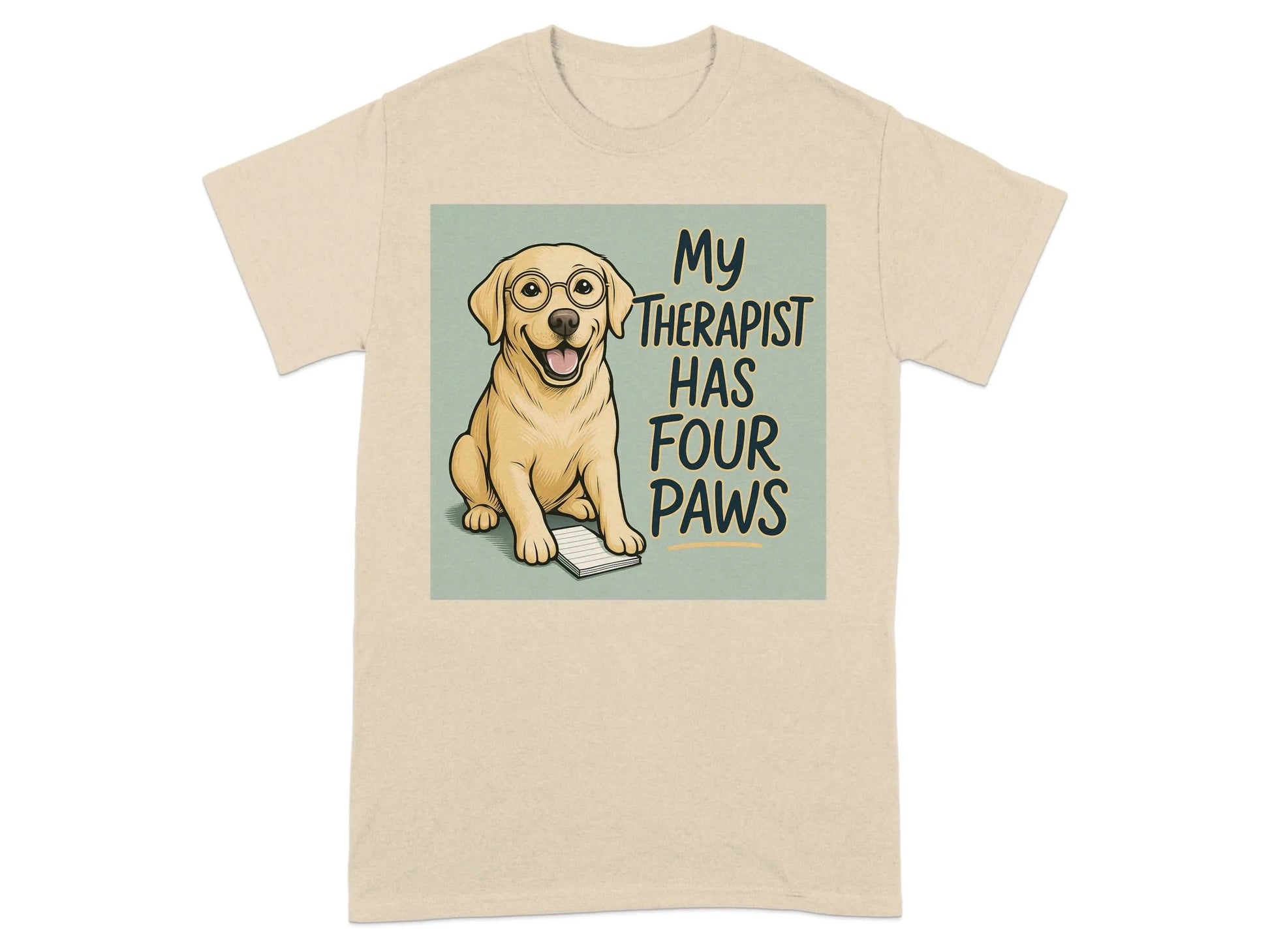 My Therapist Has Four Paws Yellow Lab T-Shirts T-shirt