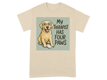 My Therapist Has Four Paws Yellow Lab T-Shirts T-shirt