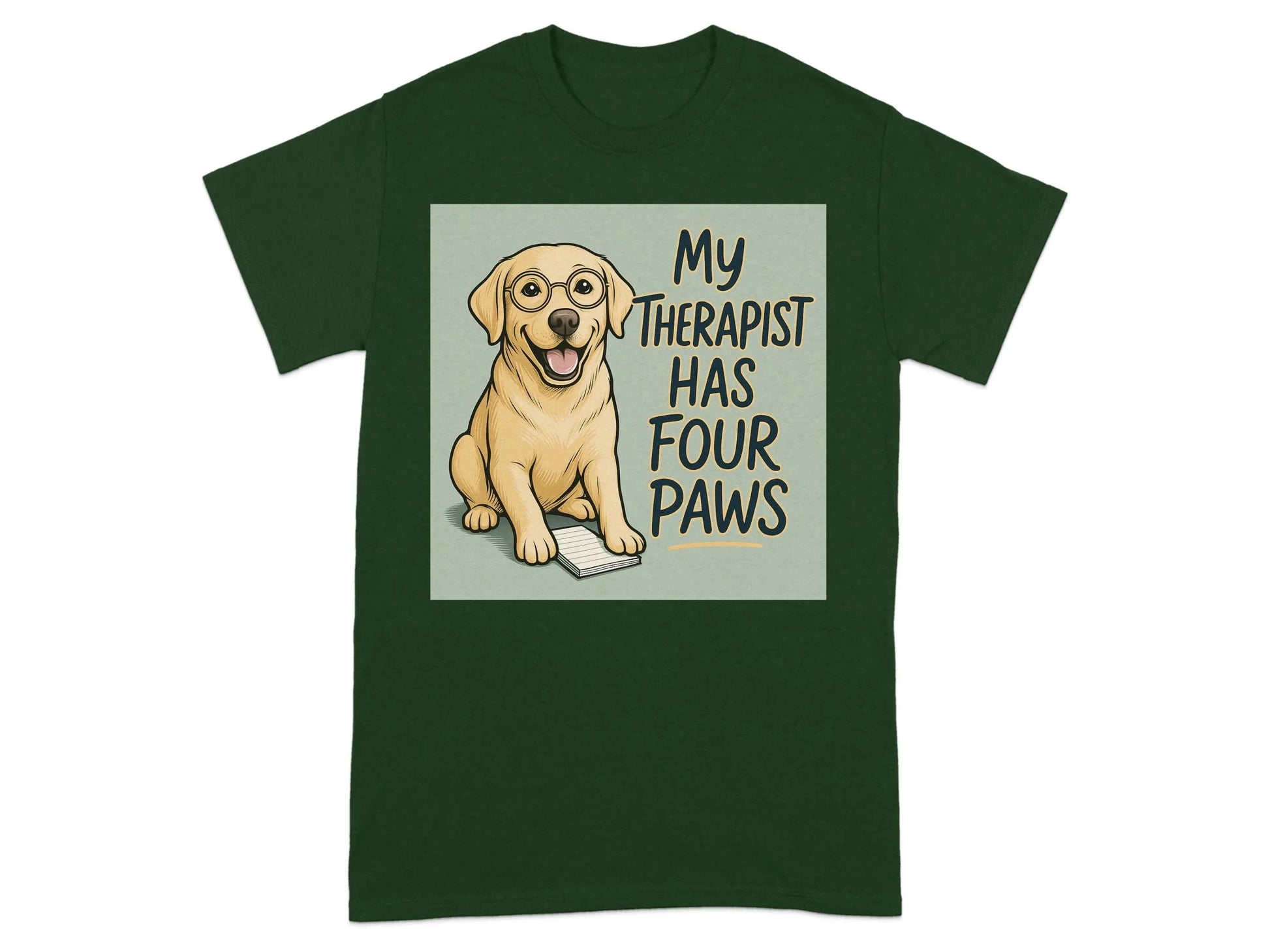My Therapist Has Four Paws Yellow Lab T-Shirts T-shirt