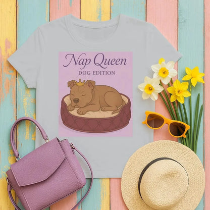 Nap Queen Dog Edition Pitt Bull T-Shirts Gravel T-shirt