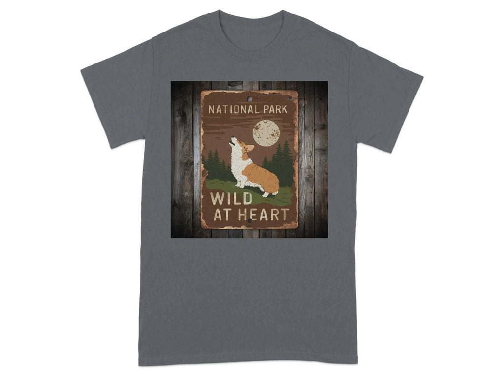 National Park Wild At Heart Dog Lovers Vintage T-Shirts Charcoal T-shirt