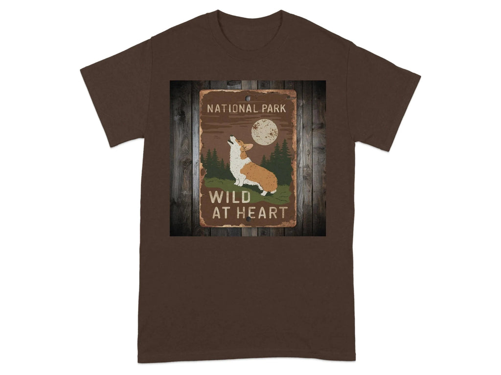 National Park Wild At Heart Dog Lovers Vintage T-Shirts Dark Chocolate T-shirt
