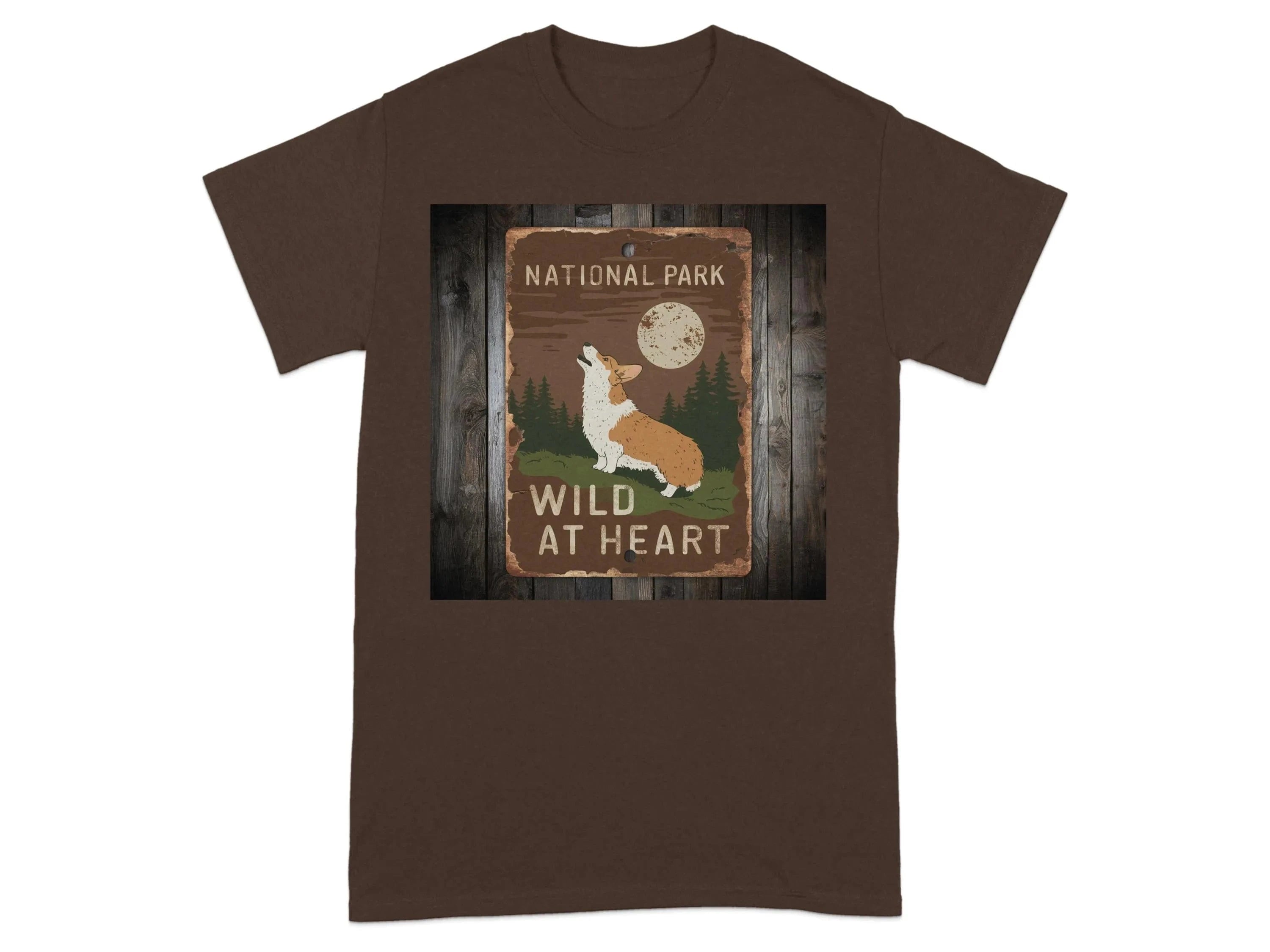 National Park Wild At Heart Dog Lovers Vintage T-Shirts Dark Chocolate T-shirt