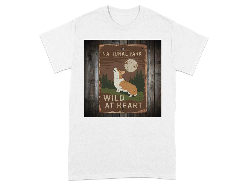 National Park Wild At Heart Dog Lovers Vintage T-Shirts White T-shirt