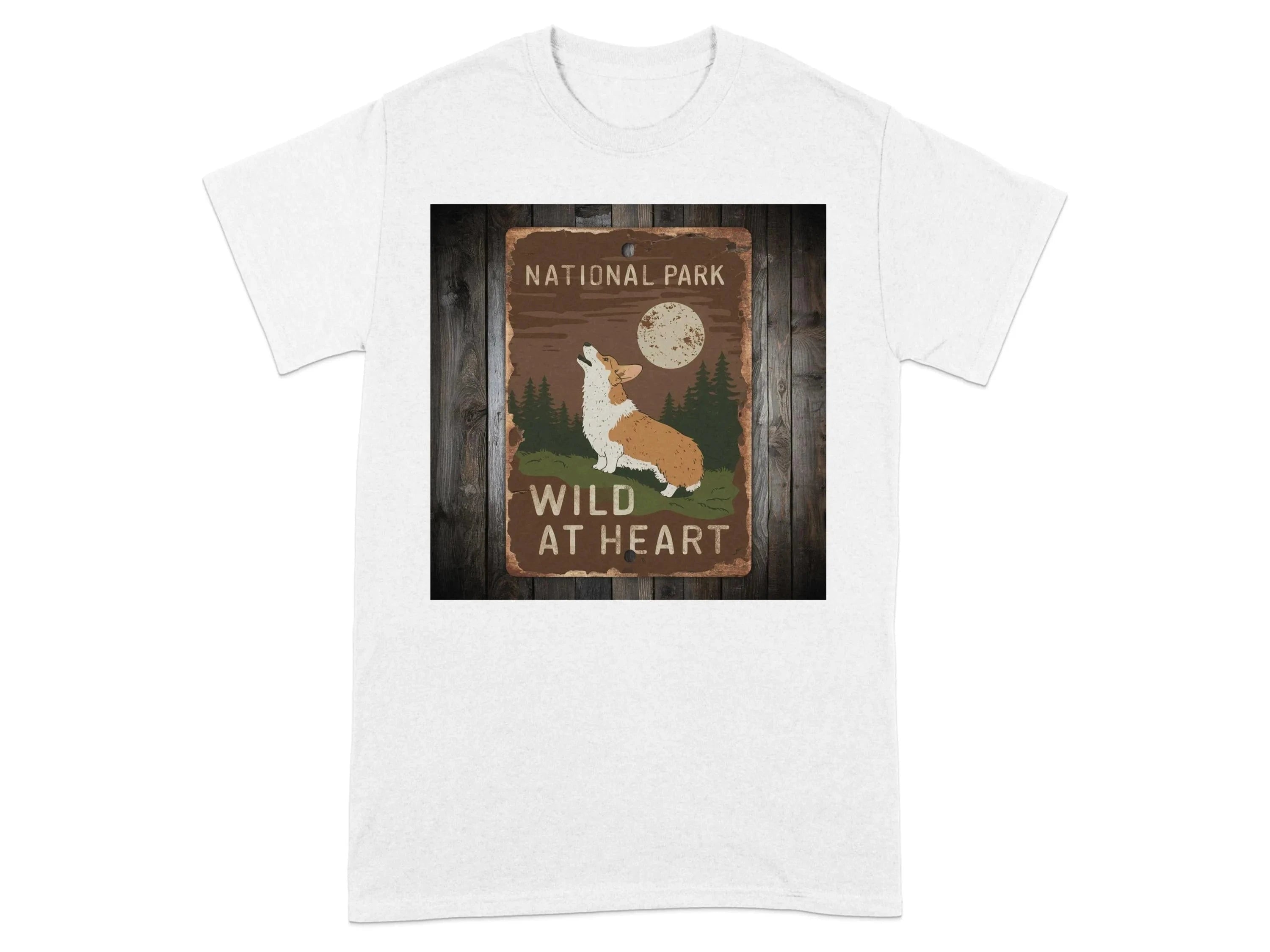 National Park Wild At Heart Dog Lovers Vintage T-Shirts White T-shirt