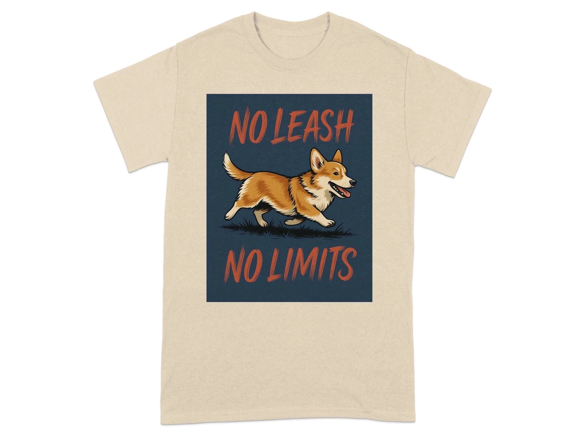 No Leash No Limits Corgi T-Shirts T-shirt