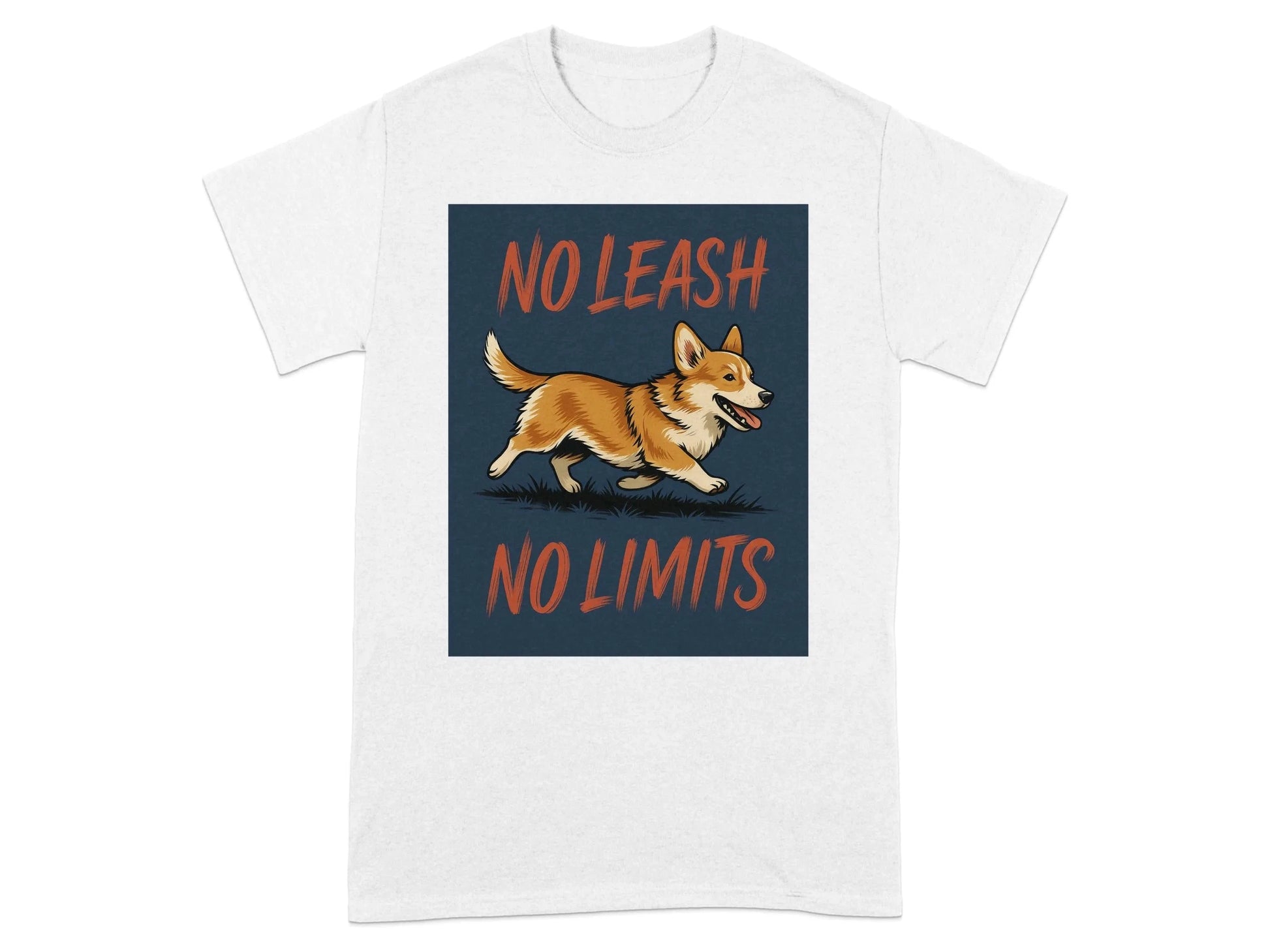 No Leash No Limits Corgi T-Shirts T-shirt