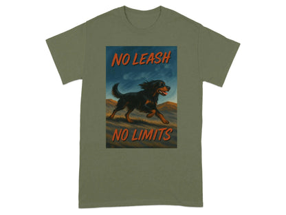 No Leash No Limits Gordon Setter T-Shirts T-shirt