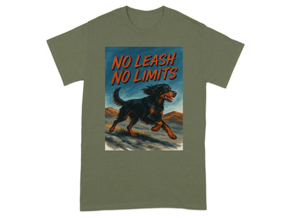 No Leash No Limits Gordon Setter T-Shirts T-shirt