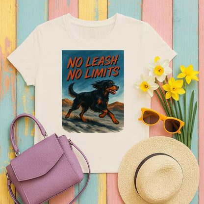 No Leash No Limits Gordon Setter T-Shirts Sand T-shirt