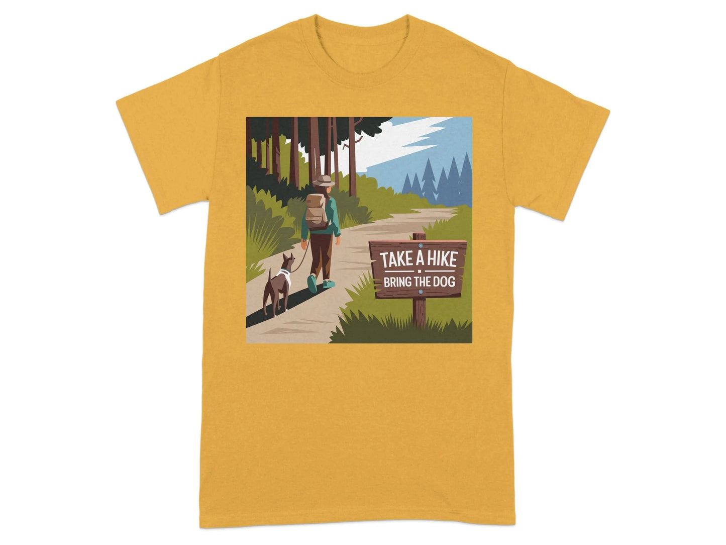 Outdoor Adventure Take A Hike Bring The Dog T-Shirts T-shirt
