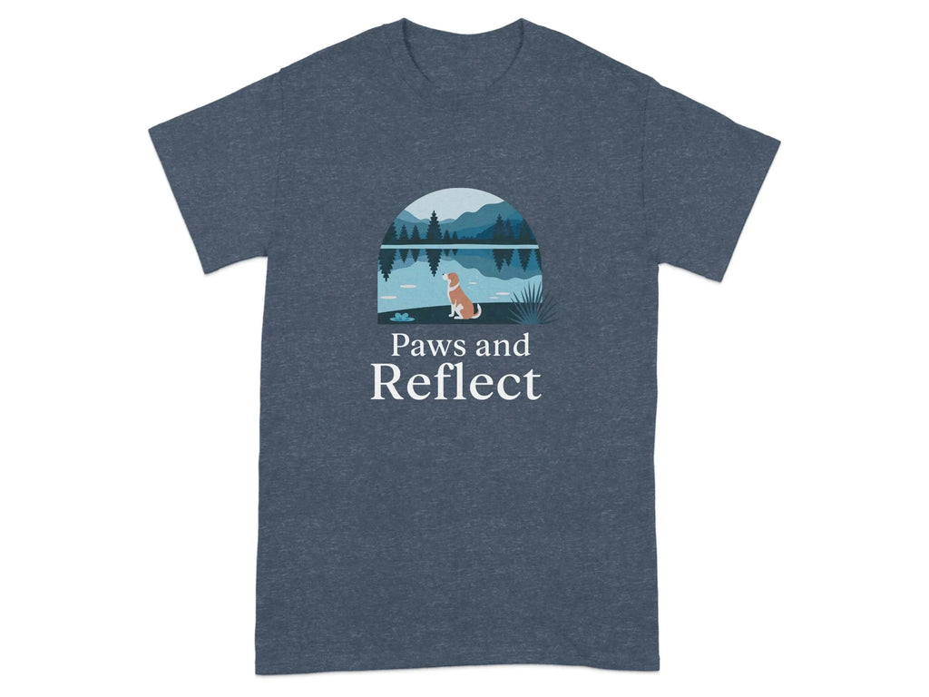 Paws and Reflect Bloodhound T-Shirts Heather Navy T-shirt