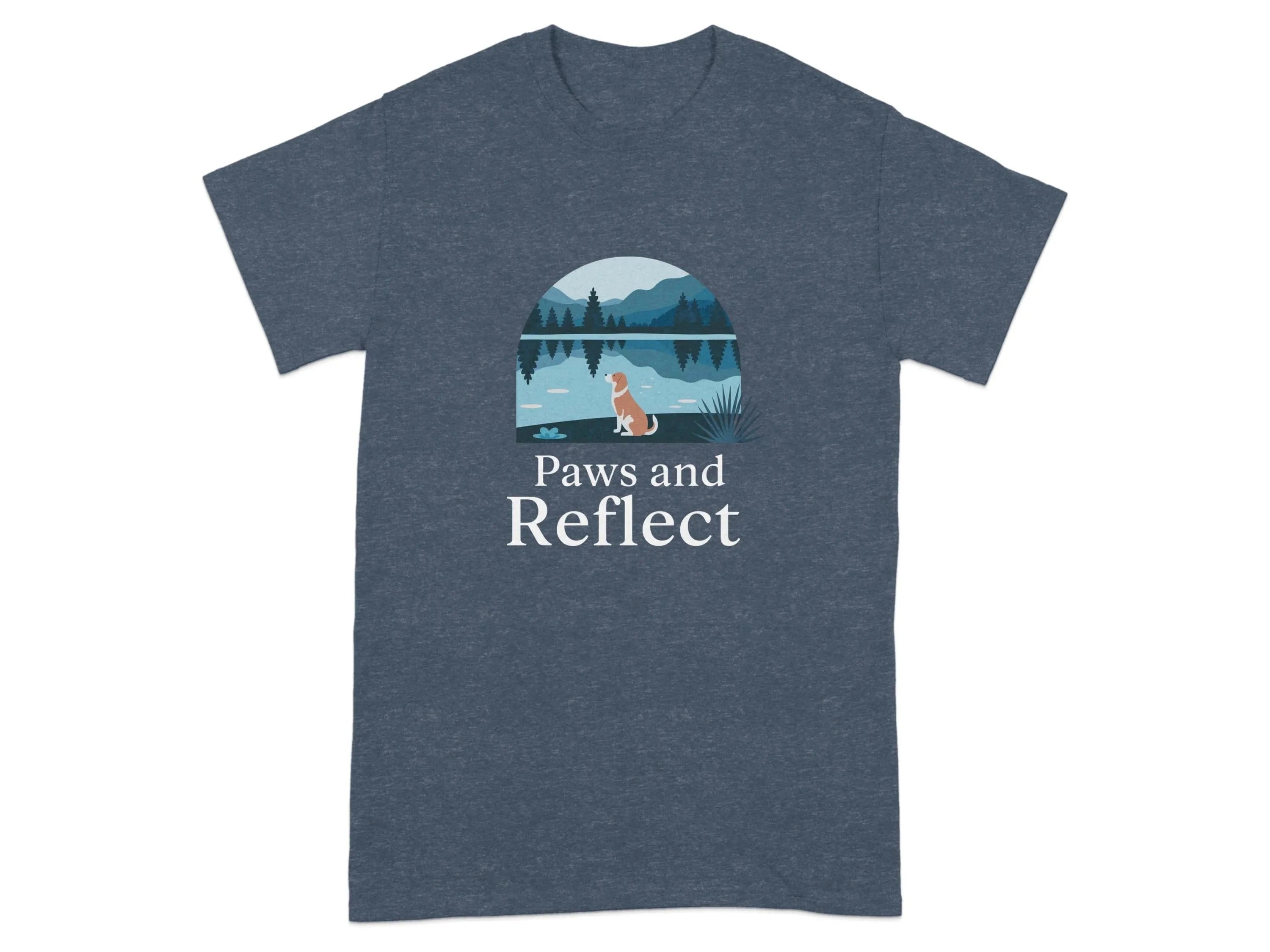 Paws and Reflect Bloodhound T-Shirts Heather Navy T-shirt