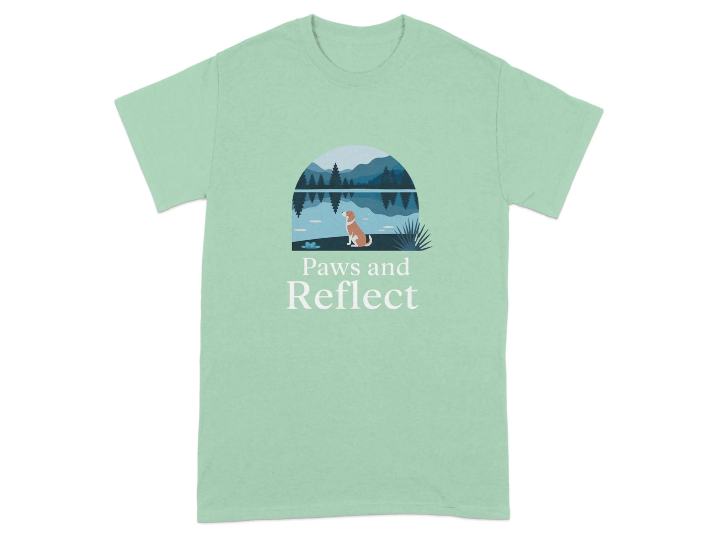 Paws and Reflect Bloodhound T-Shirts Mint Green T-shirt