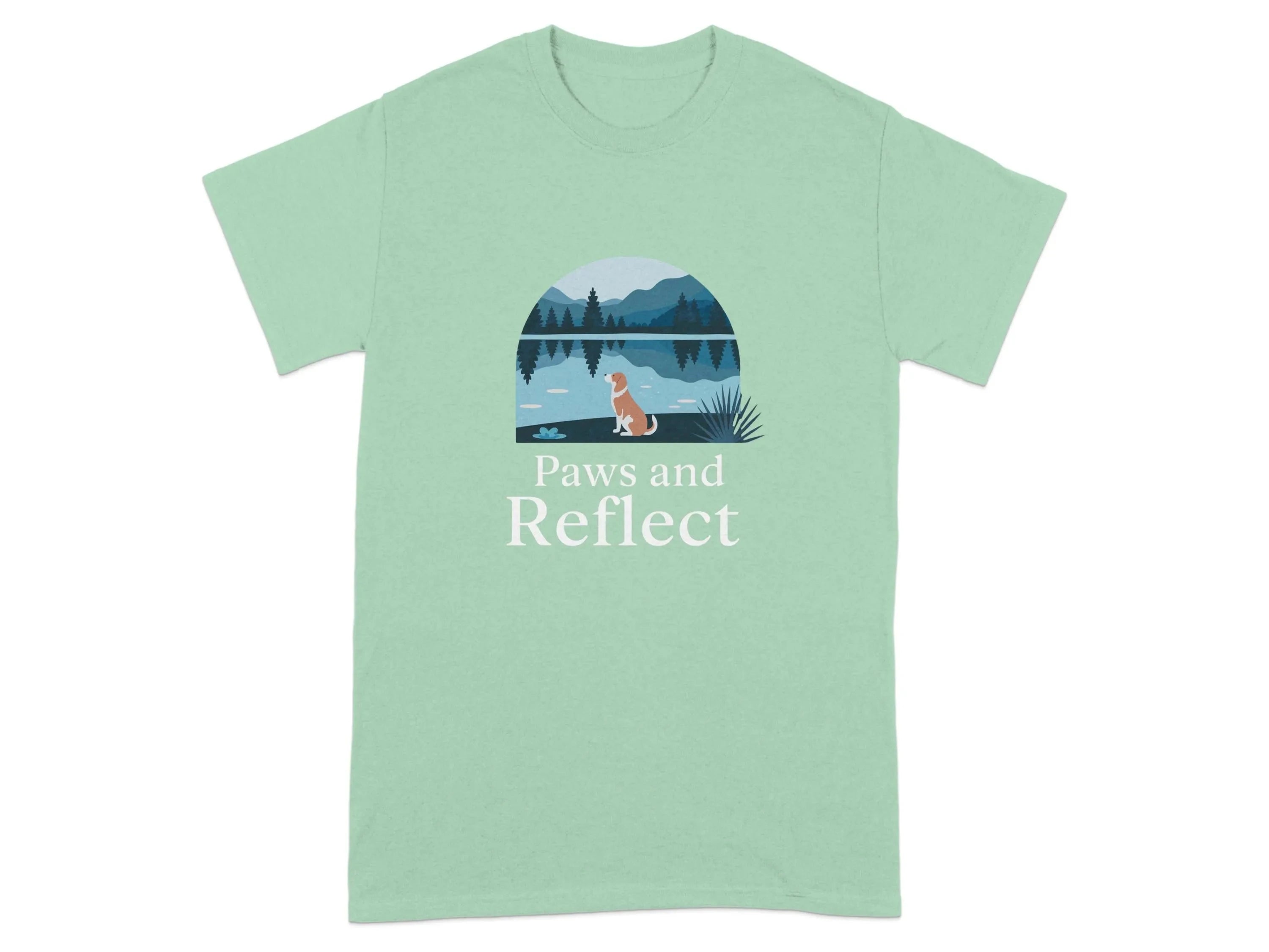Paws and Reflect Bloodhound T-Shirts Mint Green T-shirt