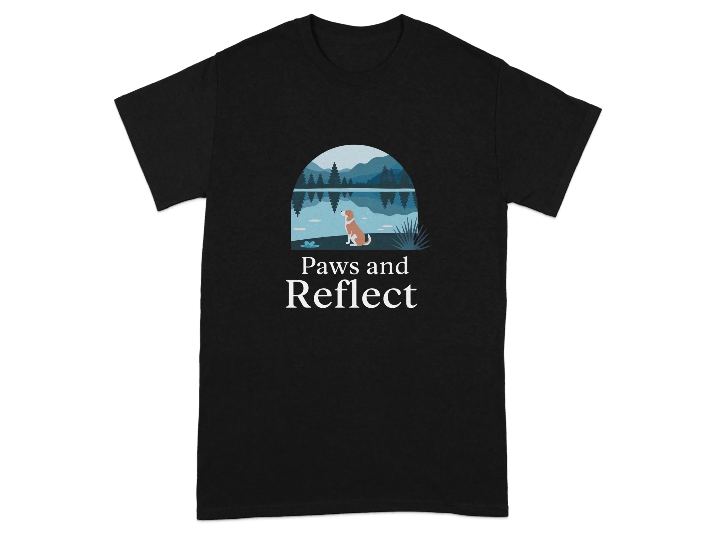 Paws and Reflect Bloodhound T-Shirts Black T-shirt