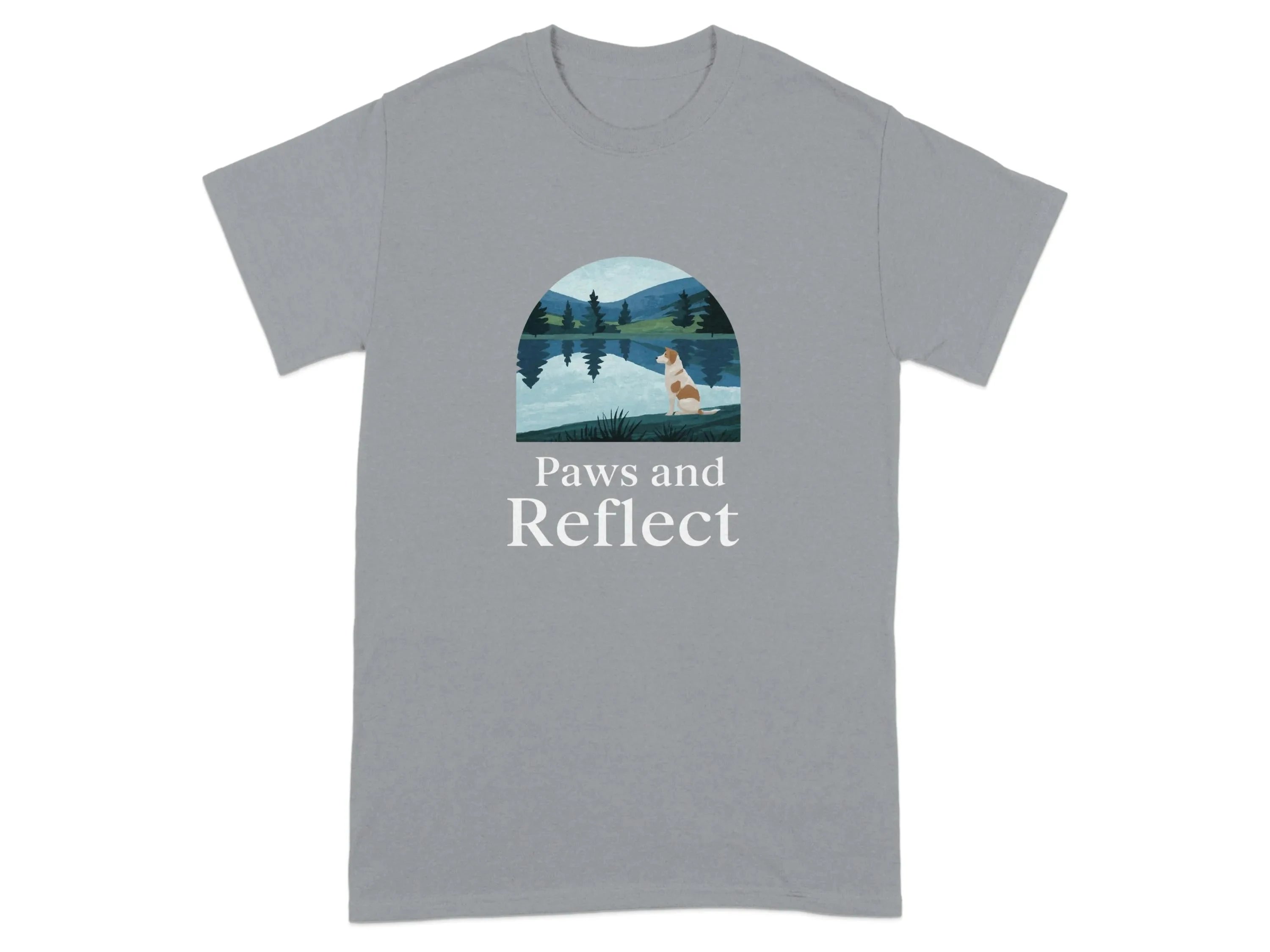 Paws and Reflect Brown and White Dog T-Shirts Gravel T-shirt