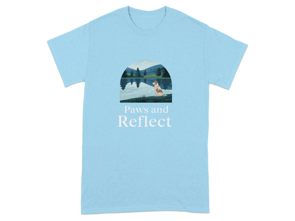 Paws and Reflect Brown and White Dog T-Shirts Sky T-shirt