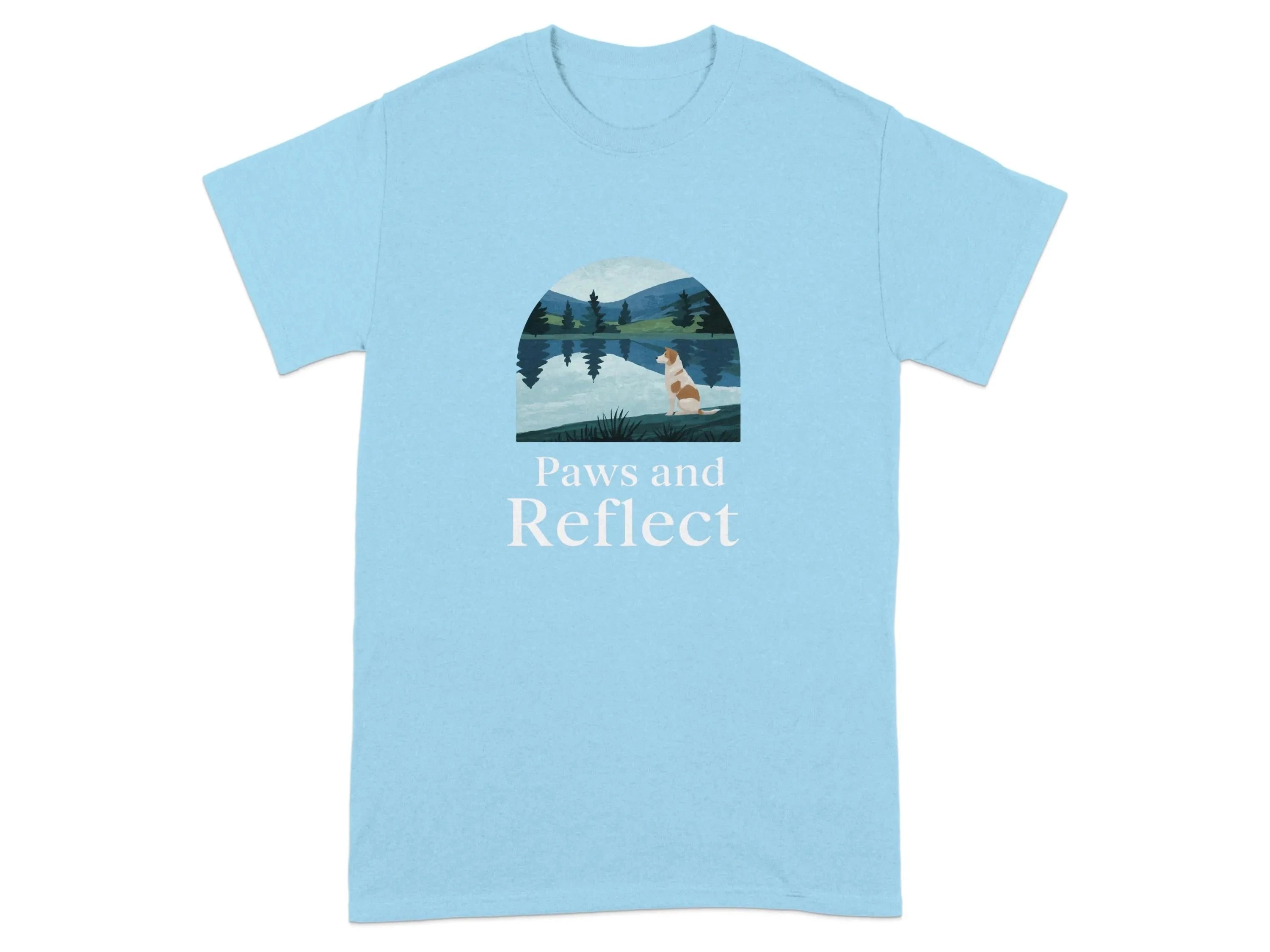 Paws and Reflect Brown and White Dog T-Shirts Sky T-shirt
