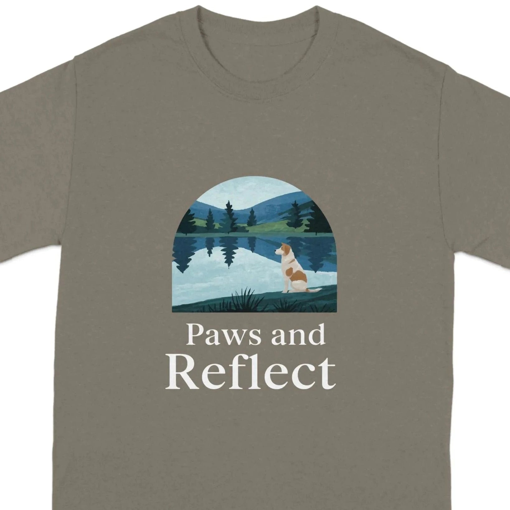 Paws and Reflect Brown and White Dog T-Shirts Brownsavana T-shirt