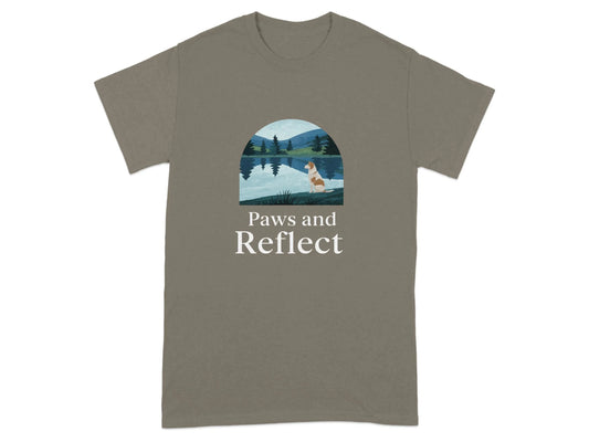 Paws and Reflect Brown and White Dog T-Shirts Brownsavana T-shirt