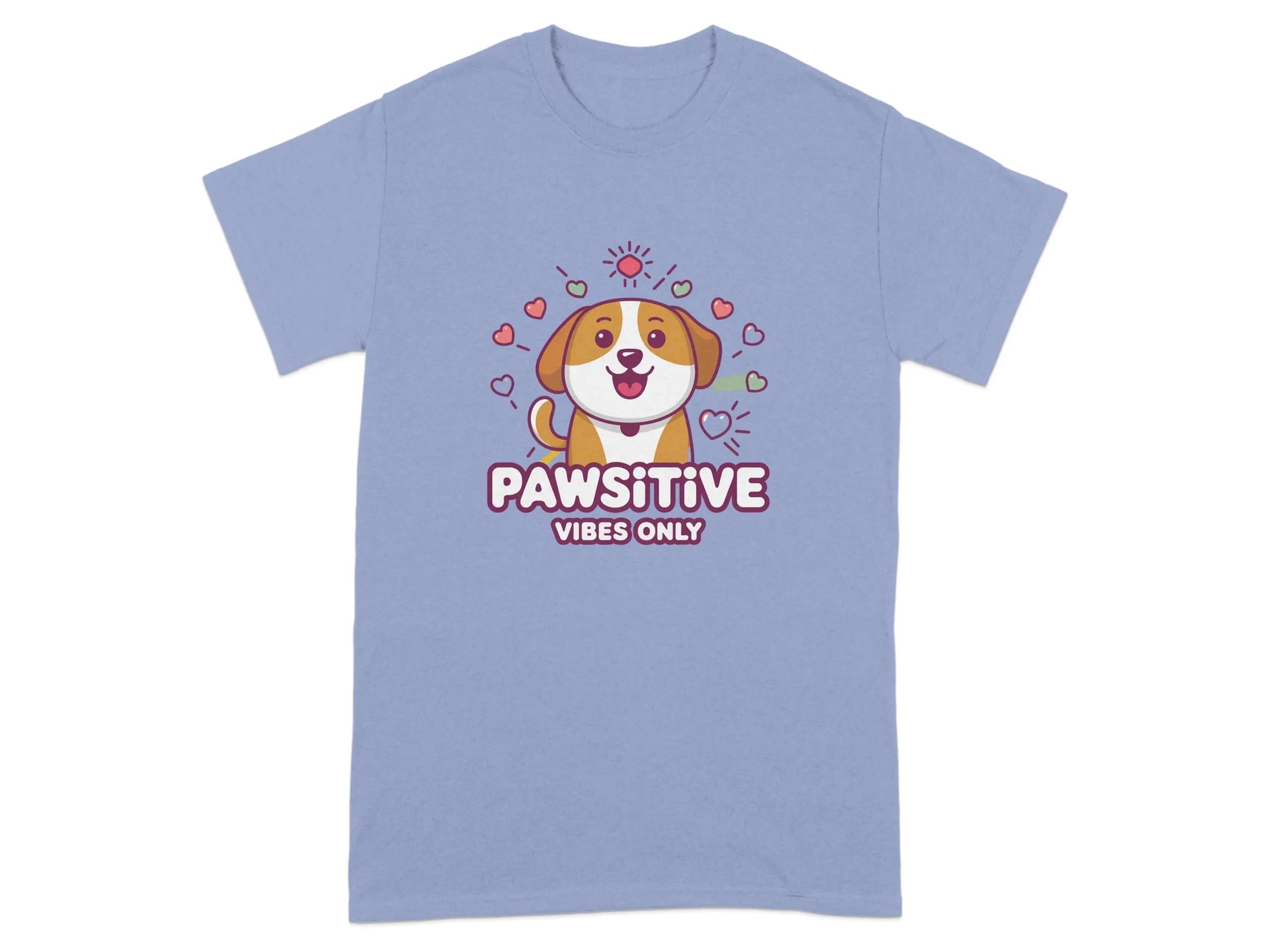 Pawsitive Vibes Only Cute Dog T-Shirts Violet T-shirt