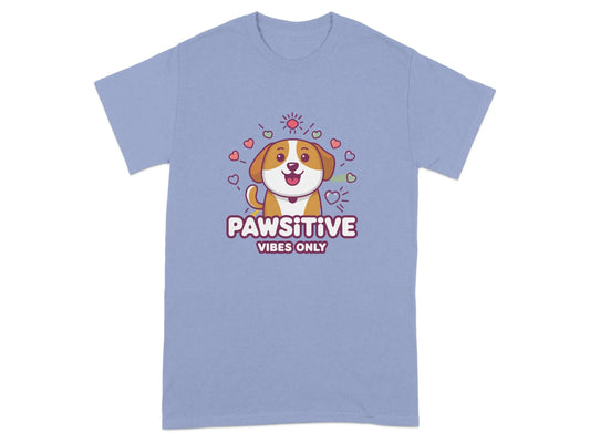Pawsitive Vibes Only Cute Dog T-Shirts Violet T-shirt
