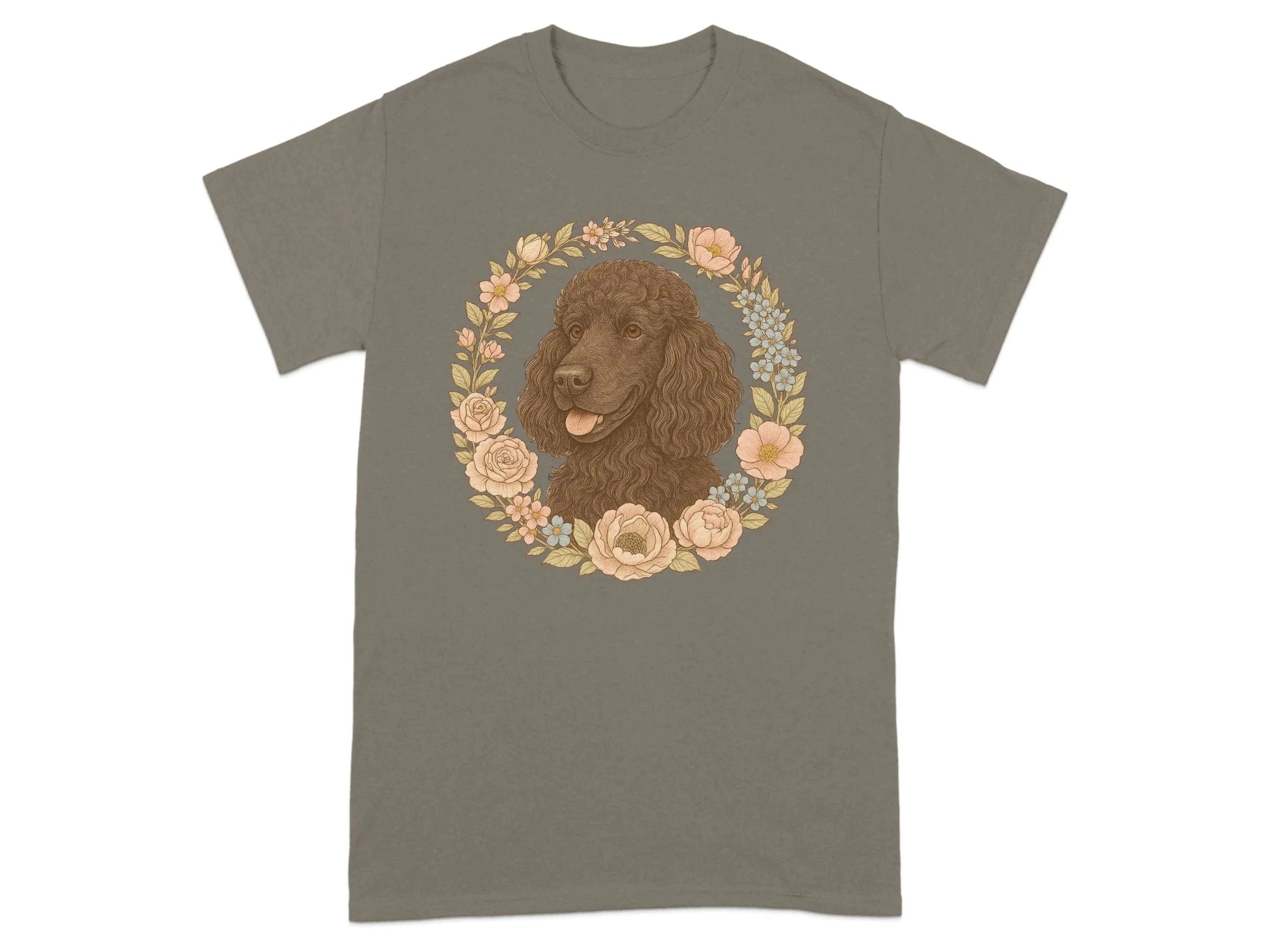 Poodle In A Floral Wreath T-Shirts T-shirt