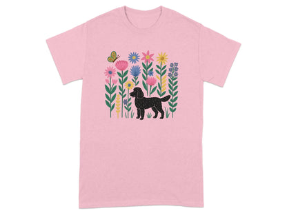 Poodle amidst Blooming Flowers T-Shirts T-shirt