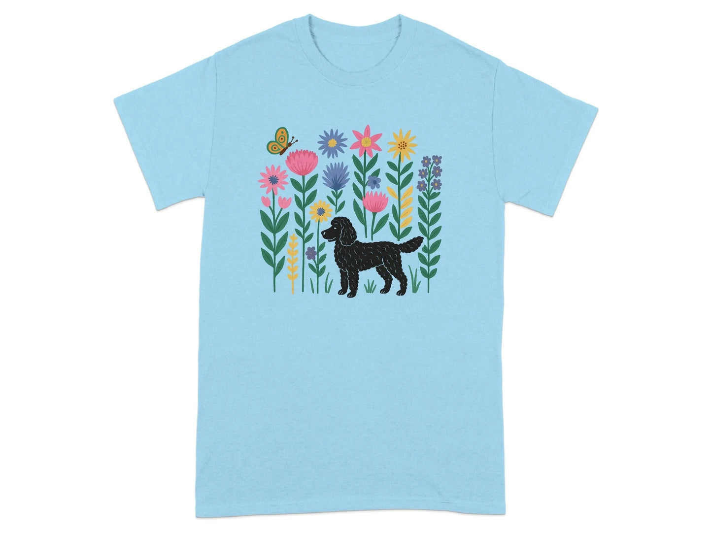 Poodle amidst Blooming Flowers T-Shirts T-shirt