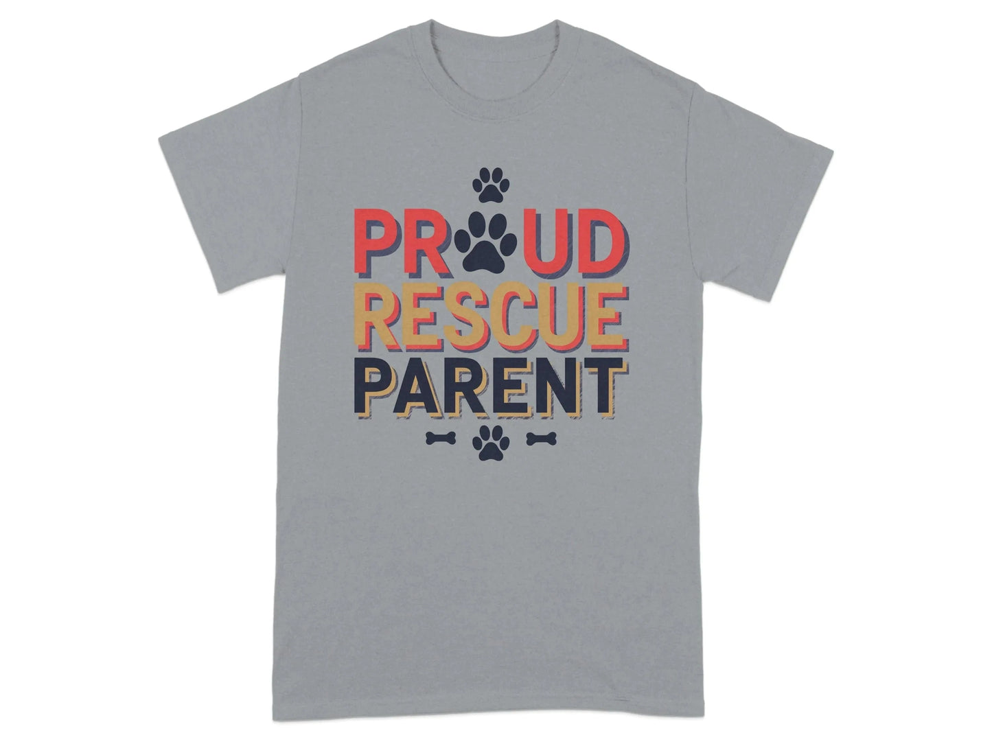 Proud Rescue Parent Design T-Shirts Gravel T-shirt