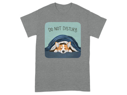 Relaxed Corgi Do Not Disturb T-Shirts Graphite Heather T-shirt