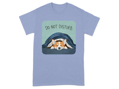 Relaxed Corgi Do Not Disturb T-Shirts Violet T-shirt