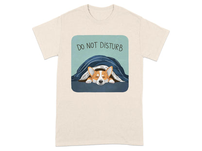 Relaxed Corgi Do Not Disturb T-Shirts Natural T-shirt