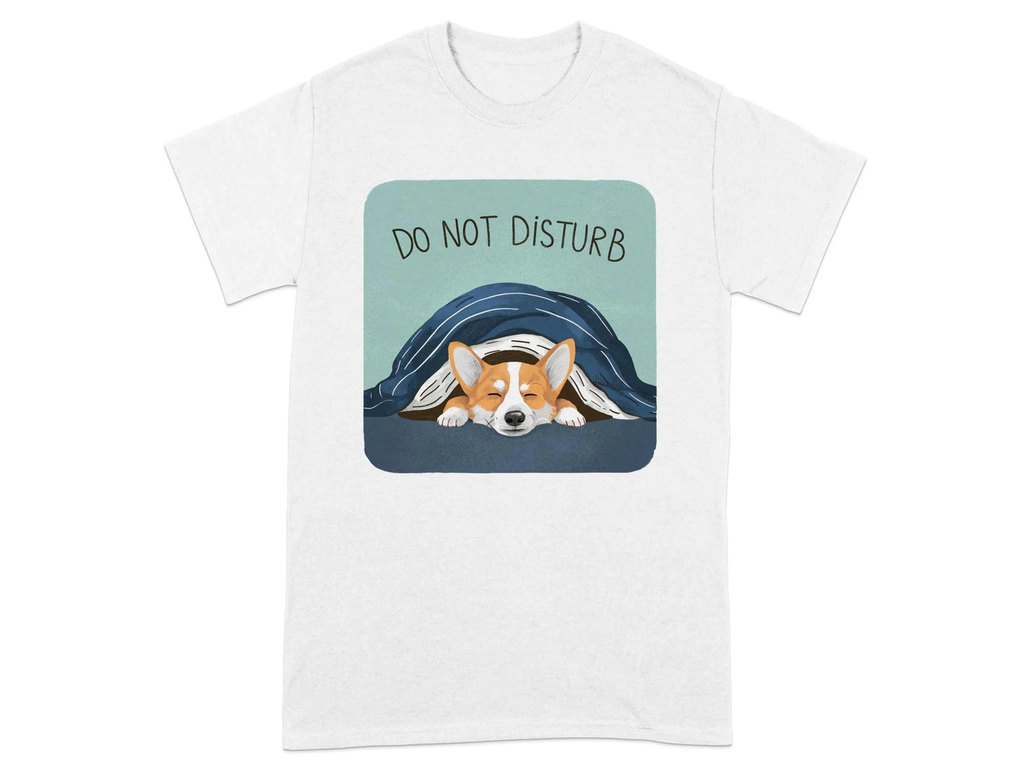 Relaxed Corgi Do Not Disturb T-Shirts White T-shirt