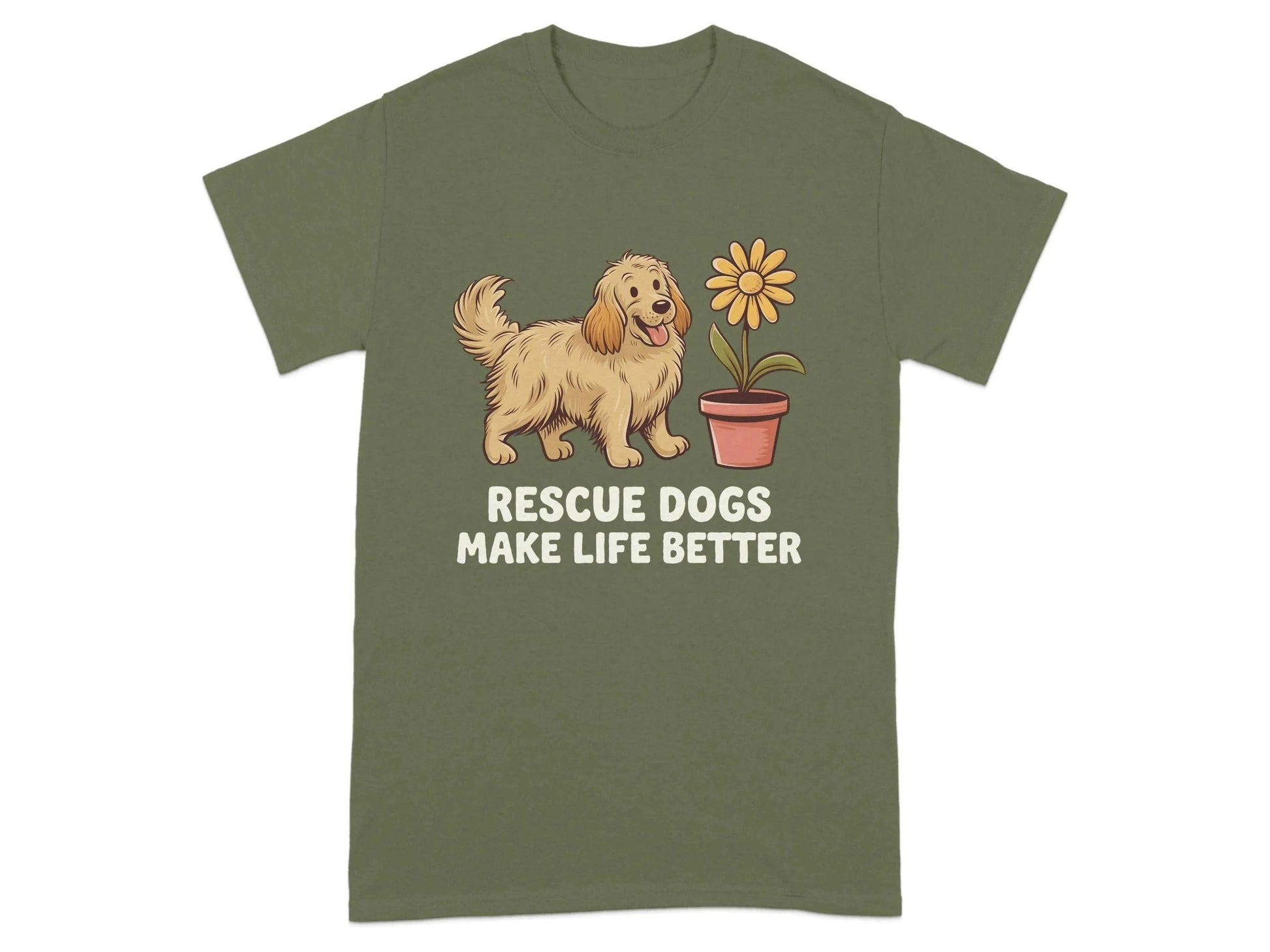 Rescue Dogs Make Life Better T-Shirts T-shirt
