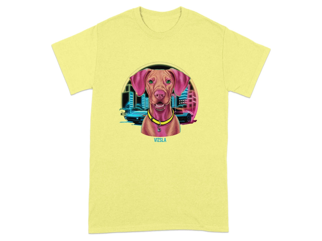 Retro Neon Vizsla T-Shirts Cornsilk T-shirt