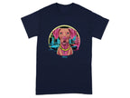 Retro Neon Vizsla T-Shirts Navy Blue T-shirt