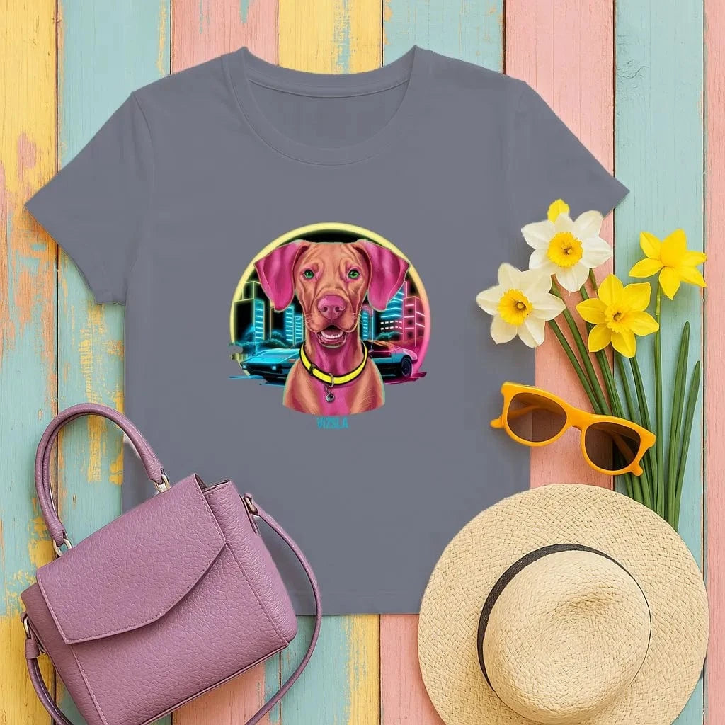 Retro Neon Vizsla T-Shirts T-shirt