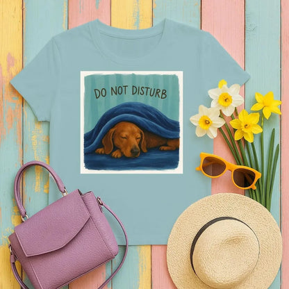 Sleeping Dachshund under Blanket T-Shirts Antique Jade Dome T-shirt