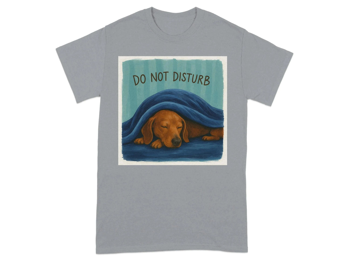 Sleeping Dachshund under Blanket T-Shirts T-shirt