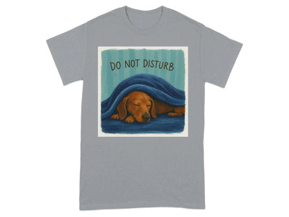 Sleeping Dachshund under Blanket T-Shirts T-shirt