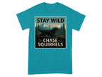 Stay Wild Chase Squirrels Gordon Setter T-Shirts Tropical Blue T-shirt