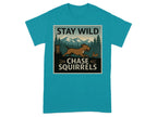 Stay Wild Chase Squirrels Pitt Bull T-Shirts Tropical Blue T-shirt