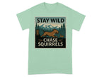 Stay Wild Chase Squirrels Pitt Bull T-Shirts Mint Green T-shirt